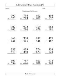 We did not find results for: Large Print 3 Digit Minus 3 Digit Subtraction A