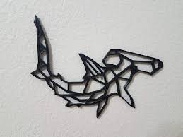 Hammerhead Shark Wall Art Geometric