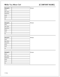 Telephone Message Log Templates Ms Word Word Excel Templates