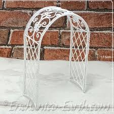 Large White Metal Garden Arch 17cm Tall