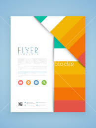 Creative Business Flyer Template Or Brochure Design With Web Icons