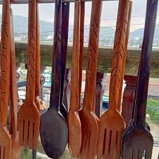 Big Spoon And Fork Wall Display