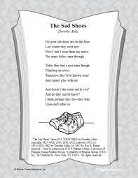 the sad shoes poetry pack main idea