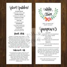 Programs For Weddings Free Template Printable Wedding Program