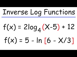 Inverse Of Logarithmic Functions