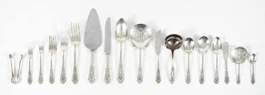 Wallace Sterling Rose Point Flatware Set