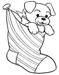 Just click on the images below to bring up the full size coloring pages. Puppy For Present In Christmas Stockings Coloring Pages Netart