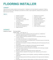 flooring installer resume sle