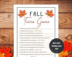 Printing easy trivia questions for seniors. Fall Games Etsy