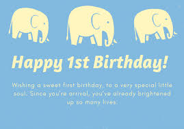 first birthday card messages