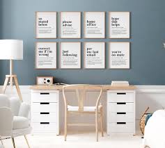 Funny Office Prints Office Wall Art Set