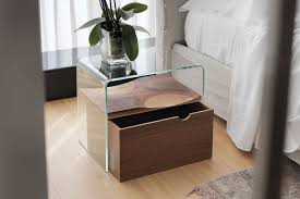 Bifronte Glass Nightstand By Horm