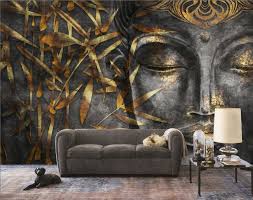 Gold Style Leaves Wallpaper Mural