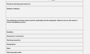 Employee Warning Form Employee Written Warning Form Best Form
