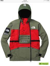 The clothes, which come in an icy blue, red, yellow, black, and white, pay tribute to the rugged efficiency of north face's offerings, via the skate brand's. W2c Supreme The North Face Steep Tech Hooded Jacket Olive Fashionreps