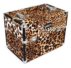 vanity case makeup box leopard print