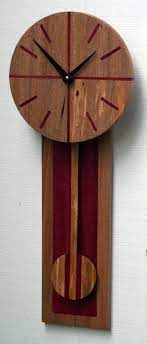 Wood Pendulum Wall Clock Modern Wood