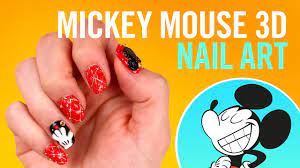 Mickey Mouse 3D Nail Art - YouTube