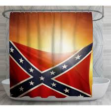 rebel flag shower curtains bath mats