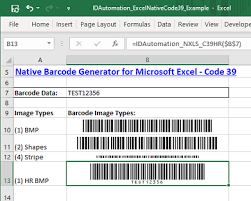 microsoft excel code 39 barcode generator