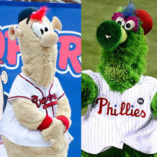 The phillies better get out of the place their in or were not going to get a chance in the world series! Gradick Sports On Twitter Braves New Mascot Blooper Left Phillies Mascot Phillie Phanatic Right