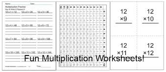 70 fun multiplication worksheets