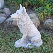 German Shepherd Dog Statue Concrete