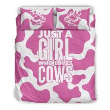 Pink Cow Lover Bedding Set Official