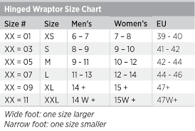 Hinged Wraptor Size Chart Breg Inc