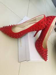 Дамски обувки в червен цвят на нисък широк ток от еко велур остри. Ipl Fnrpw3h4 M
