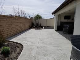 Grey Stamped Concrete Patio Extension