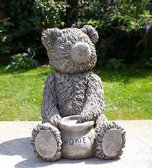 Honey Pot Teddy Bear Garden Statue