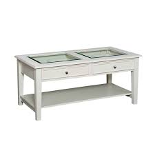 Bowery Hill Glass Top Coffee Table In
