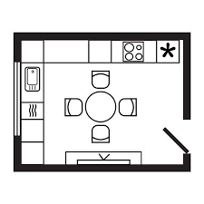 l shape modern kitchen floor plan