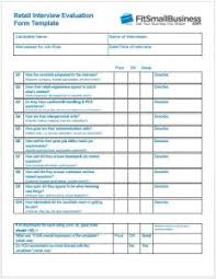 11 Free Interview Evaluation Forms Scorecard Templates
