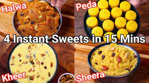 4 instant sweets dessert recipes in