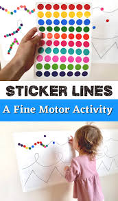 sticker lines a fine motor activity