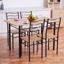costway 5 piece dining table set with 4