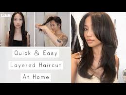 quick easy layered haircut at home