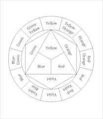 Color Wheel Worksheet Pdf Printable Blank Color Chart