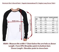 Premium Mens Round Neck Regular International Fit Raglan Long Sleeve Tshirt Black White Theme Failure