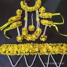 yellow foam flowers flower jewellery
