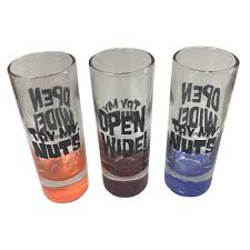 Try My Nuts Double Shot Glass Unique