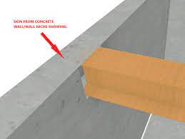beam pocket at top of concrete wall