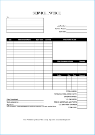 Appealing Job Invoice Template Pdf As Free Printable Invoice