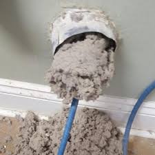 The vent duct should slide right out if it isn't fastened or sealed to the home's exterior. Dryer Vent Cleaning Raysco Inc