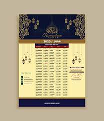 Ramadan Calendar design template 2023 with sehri and iftar dua and time  table schedule vector illustration. abstract, color, promotion, printable  and editable eps 10. 15312713 Vector Art at Vecteezy
