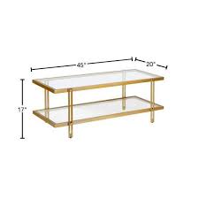 Rectangle Glass Coffee Table With Shelf