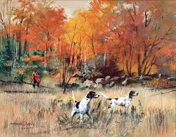 Image result for autumn painting hunting