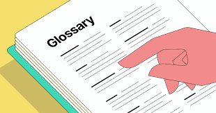 a glossary definition and exles